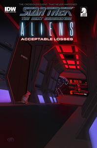 TNG/Aliens spec cover art by Aaron Harvey