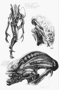 TNG/Aliens concept art by J.K. Woodward